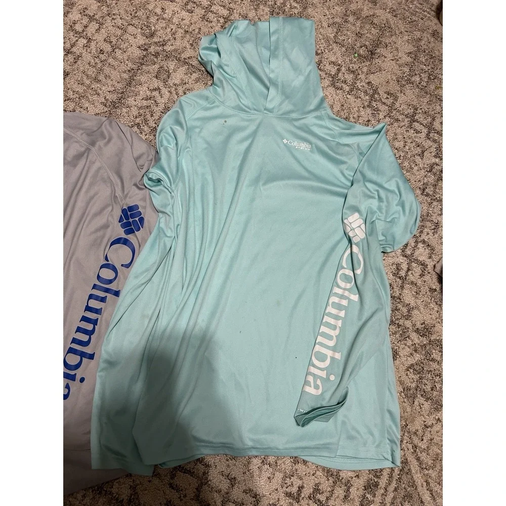 Columbia Boys Xl (18-20) Long Sleeve Fishing Shirts Lot Of 3